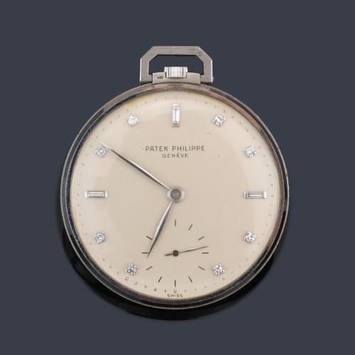  PATEK PHILIPPE Ref. 600 caja nº 677098 movimiento nº 891977, reloj lepin con caja en platino.