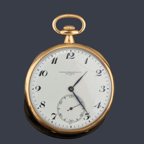 PATEK PHILIPPE caja nº 403624, movimiento nº 179675, reloj lepin con caja en oro amarillo de 18 K.