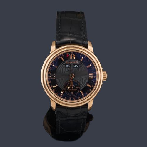  BLANCPAIN Leman Triple Calendario Fase Lunar  ref. 2763 serie limitada 84/300 de caballero con caja en oro rosa.