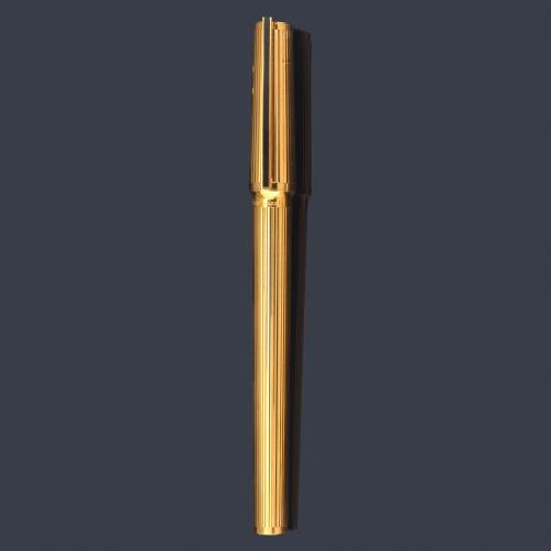 Pluma Dupont dorada con estuche