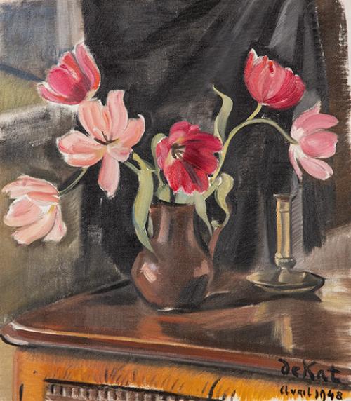  ANNE-PIERRE DE KAT - Tulipanes rojos