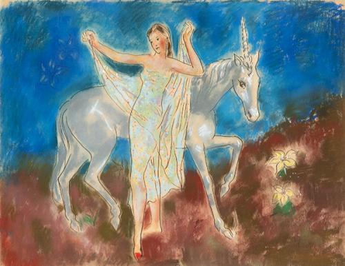 PEDRO PRUNA - Mujer y unicornio