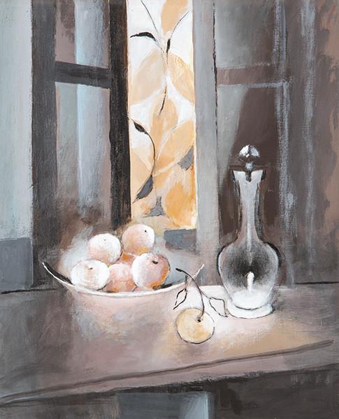 ANTONIO VALDIVIESO - Naturaleza muerta con botella de cristal