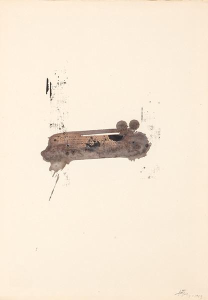 ANTONI TÀPIES - El pa a la barca. Esbós coetani II