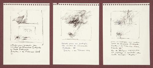 FERNANDO ZÓBEL - Estudios para bodegón de Gerardo Delgado