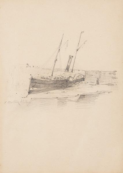 JUAN MARTÍNEZ ABADES - Barco en el puerto