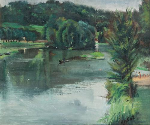  ANNE-PIERRE DE KAT - Paisaje con río