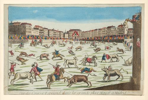 LOUIS-JOSEPH MONDHARE - Corrida de toros celebrada en la Plaza Mayor de Madrid el 15 de julio de 1760