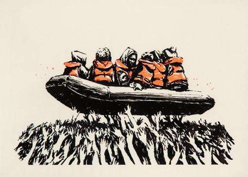 ATRIBUIDO A BANKSY - Migrant Boat