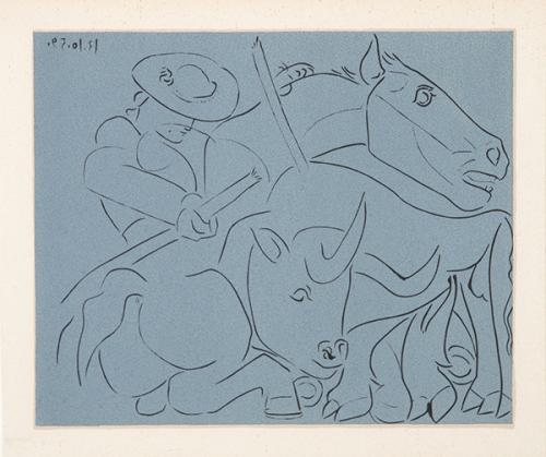 PABLO PICASSO - La Pique Cassée (Picasso Linograbados)