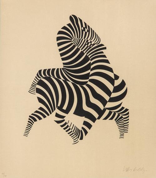 VICTOR VASARELY - Zèbre (Descartes-Vasarely)