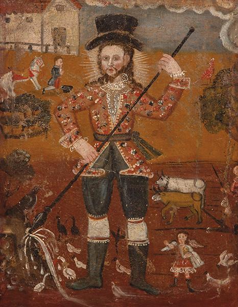 ESCUELA CUZQUEÑA S. XIX - San Isidro Labrador y el milagro de la fuente