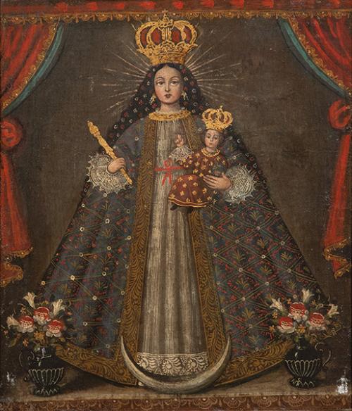 ESCUELA CUZQUEÑA S. XIX - Virgen de la Candelaria