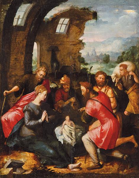 ESCUELA FLAMENCA S. XVI - Adoración de los pastores