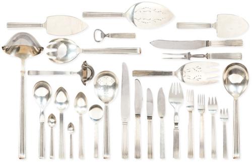 Cubertería de Jensen de plata