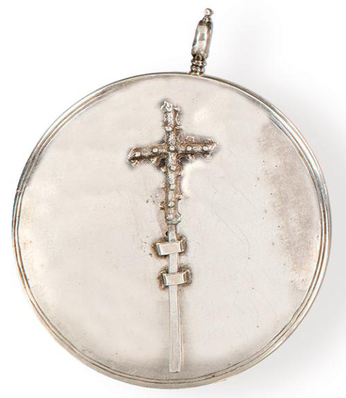  Portaviático de plata española sin punzonar S. XVIII.