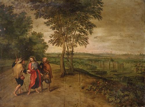  ESCUELA FLAMENCA S. XVII - Aparición en el camino de Emaus