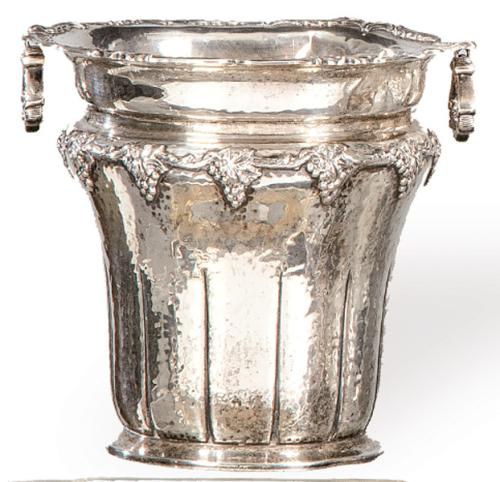 Cubitera de plata española punzonada 1ª Ley.