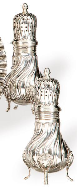  Pareja de azucareros de plata mejicana Ley Sterling de Tane.