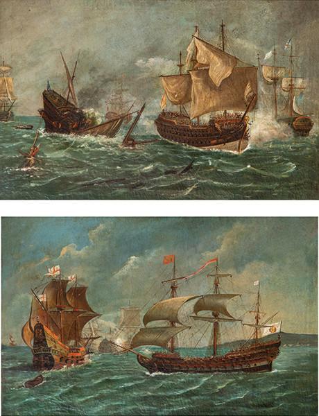  SIGUIENDO MODELOS FLAMENCOS DEL S. XVII - Batallas navales