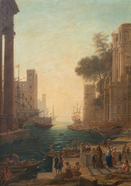  COPIA DE CLAUDIO DE LORENA S. XIX - El embarco de santa Paula romana