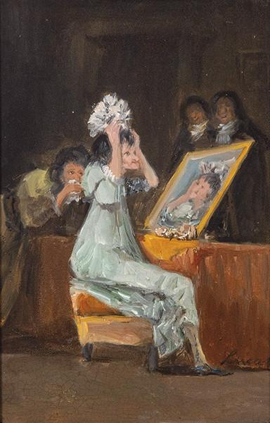 EUGENIO LUCAS VELÁZQUEZ - La maja y los celestinos