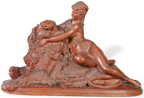  VENANCIO VALLMITJANA - Mujer y león