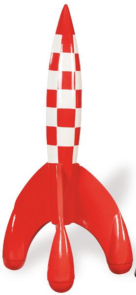 Cohete de Tintin en fibra de vidrio.