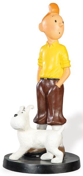 Tintin y Milú en fibra de vidrio.