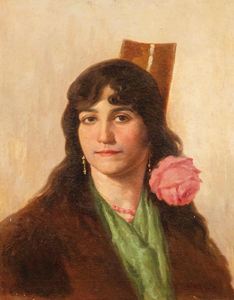 FEDERICO BELTRAN MASSES - Mujer con rosa