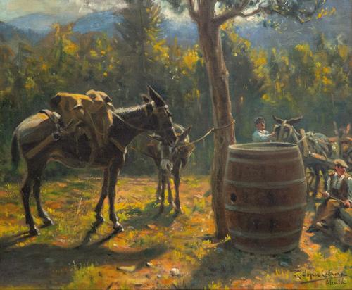 RICARDO LOPEZ CABRERA - Escena campestre. Alcalá