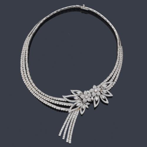  Gargantilla de diamantes de aprox. 22,50 ct en total