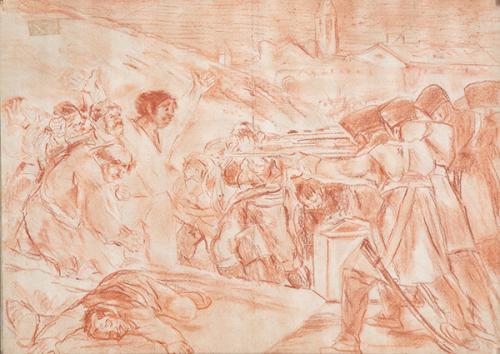 SEGUIDOR DE FRANCISCO DE GOYA S. XIX - Los fusilamientos del 3 de mayo (copia Padro)