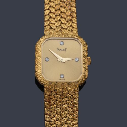 PIAGET ref. 8952 D2  de señora con caja y brazalete en oro amarillo de 18 K.