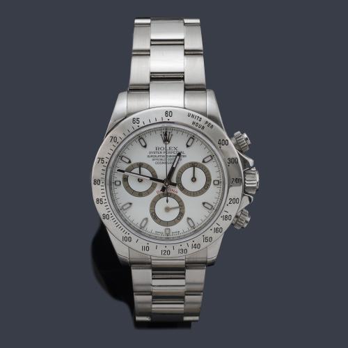  ROLEX, Oyster Perpetual, Superlative Chronometer, Officially Certified, "Cosmograph Daytona", ref. 116520, de caballero con caja y brazalete en acero.