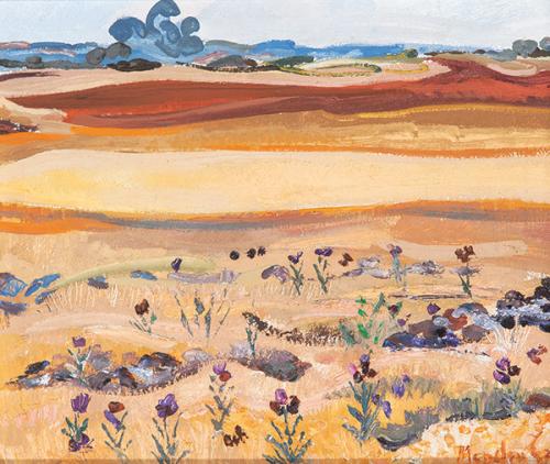 MENCHU GAL - Paisaje con amapolas