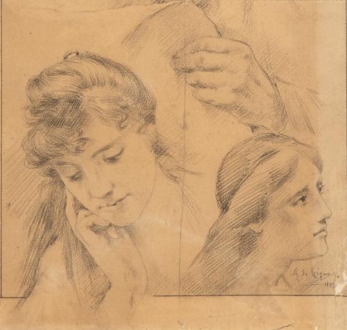 ALEJANDRO DE RIQUER I YNGLADA, CONDE DE CASA DÁVALOS - Estudios de figuras