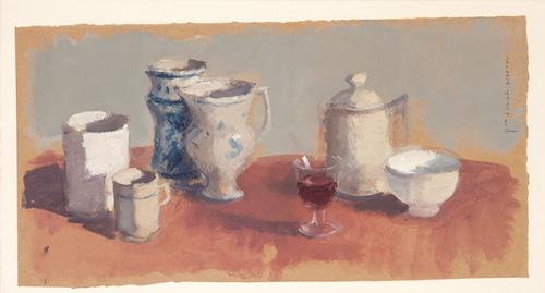 CARMEN GALOFRÉ - Naturaleza muerta con cerámica