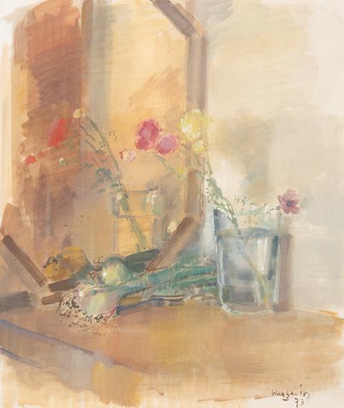 JULIAN GRAU SANTOS - Naturaleza muerta con vasos