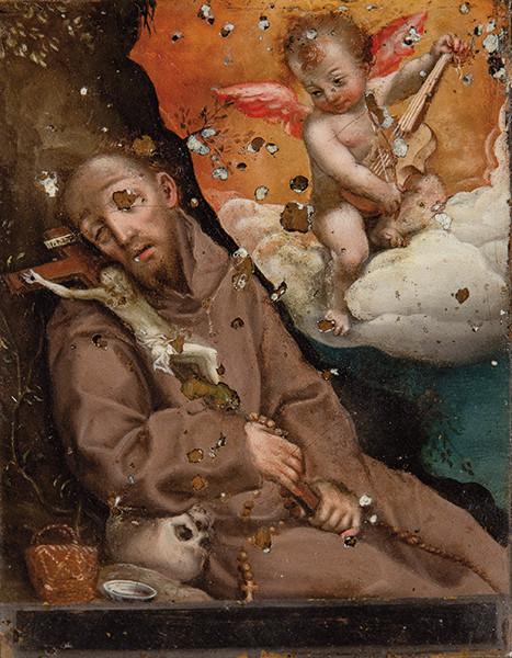 ESCUELA FLAMENCA S. XVII - San Francisco y el ángel