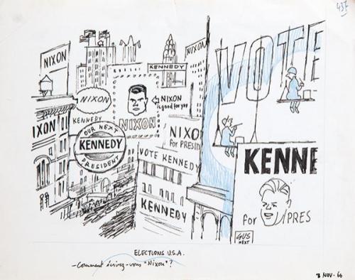  GUSTAVE ERLICH - Kennedy-Nixon (Elections USA)