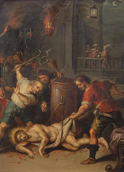 ATRIBUIDO A FRANS FRANCKEN II - Flagelación de Cristo