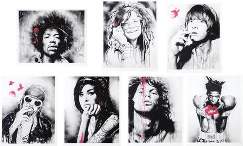 MASEDA - 27'S Club (Kurt Cobain, Jim Morrison, Amy Winehouse, Jimi Hendrix, Jean-Michel Basquiat, Janis Joplin y Brian Jones)
