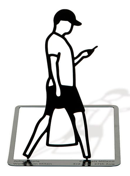 JULIAN OPIE - Silver Man with Phone