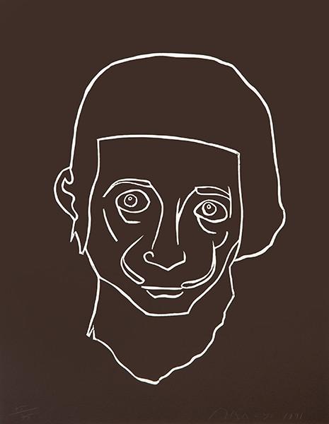  EDUARDO ARROYO - Retrato del enano Sebastián de Morra nacido en Cadaqués en la primera mitad del siglo XX