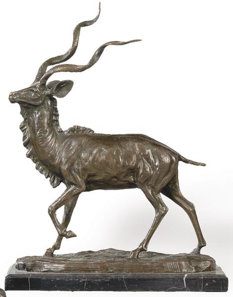 "Kudu" de bronce patinado S. XX.