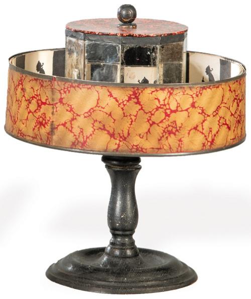 Praxinoscópio musical con seis tiras ilustradas Francia h. 1900.