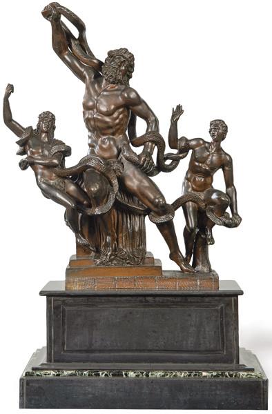 "Laooconte" en bronce patinado S. XÏX