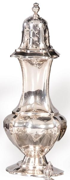 Azucarero de plata española punzonada 1ª Ley.