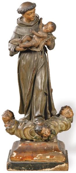 "San Antonio con el Niño" Círculo de Salvador Carmona, Escuela Castellana S. XVIII.